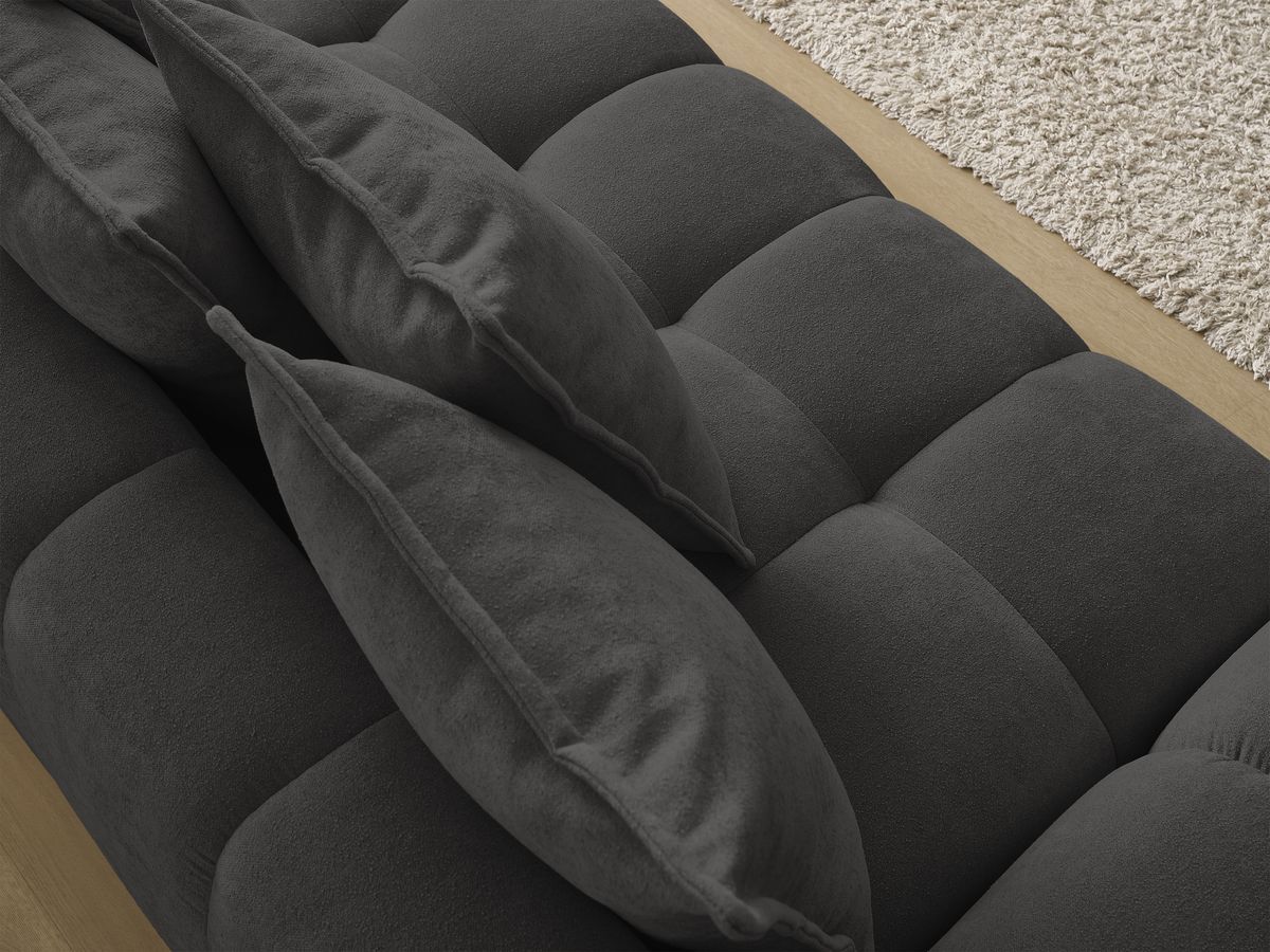 Canapé droit fixe 3 places EVEREST tissu texturé