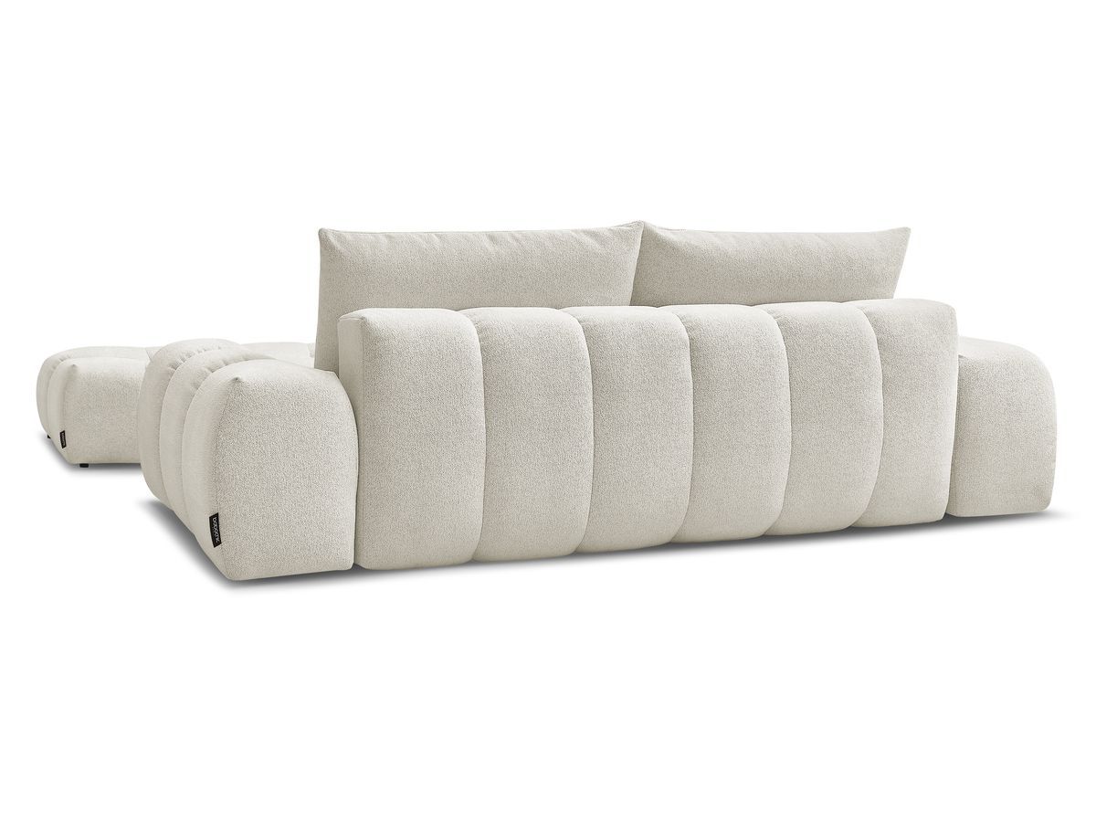 Canapé droit fixe 3 places EVEREST tissu chiné avec pouf