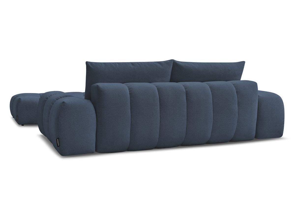 Canapé droit fixe 3 places EVEREST tissu chiné avec pouf