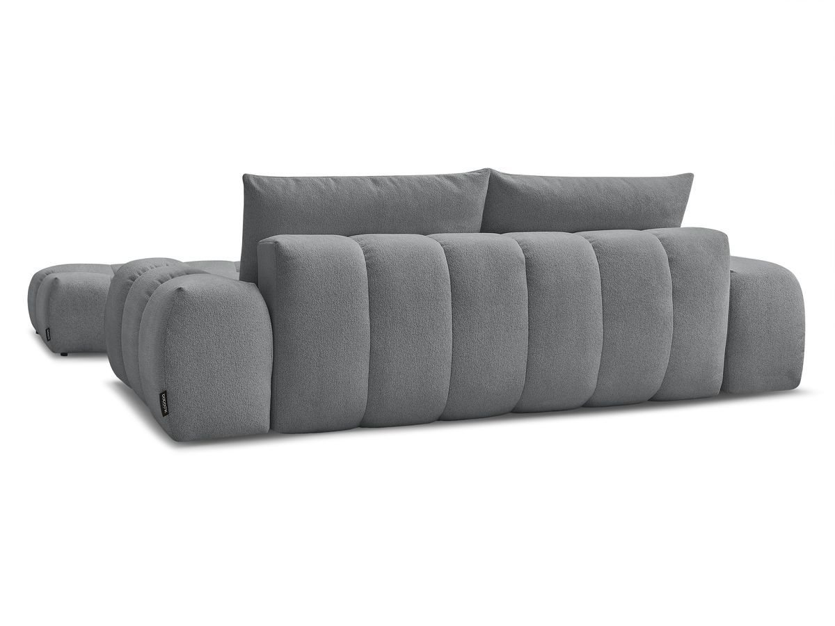 Canapé droit fixe 3 places EVEREST tissu chiné avec pouf