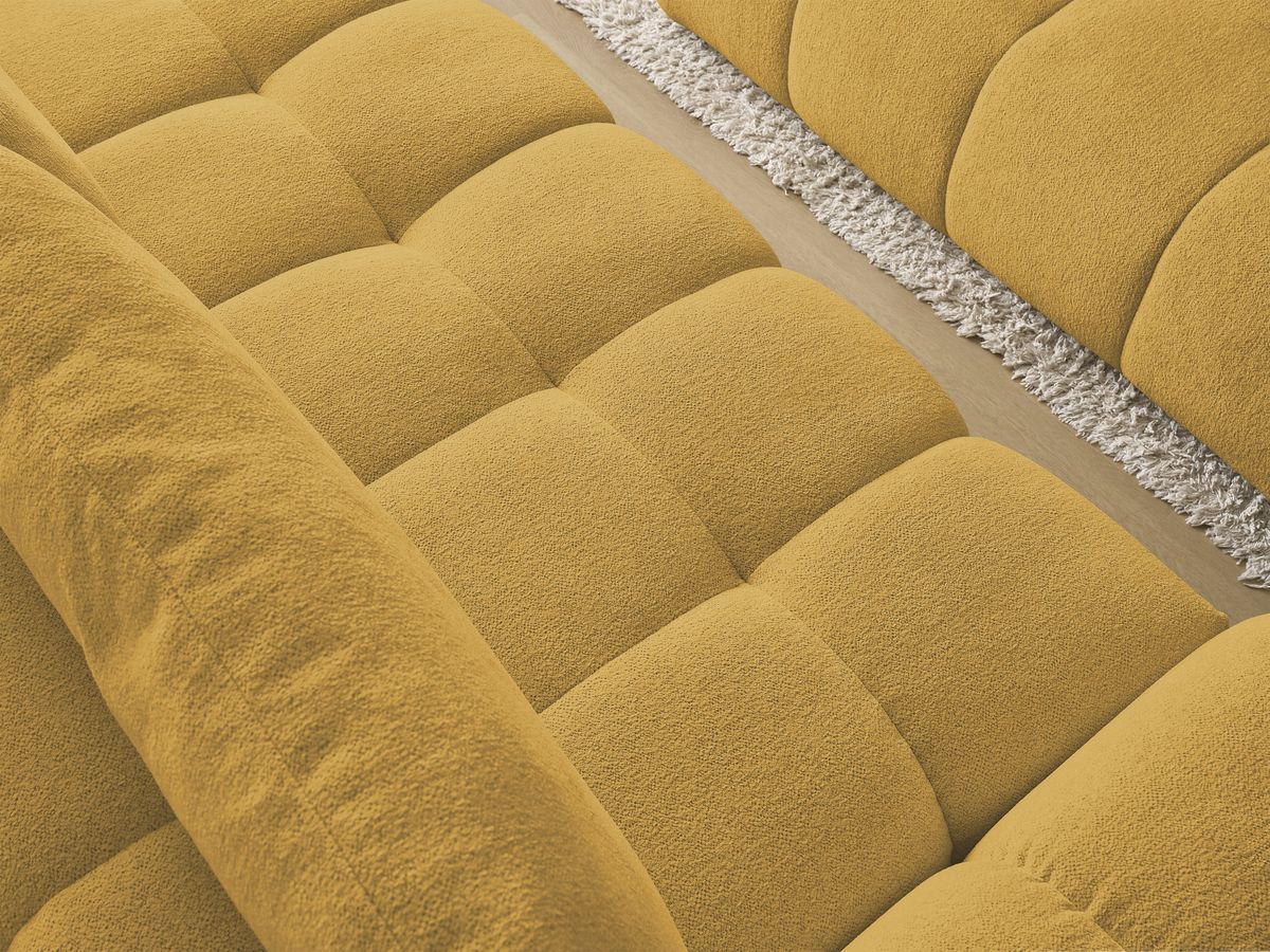 Canapé droit fixe 3 places EVEREST tissu chiné avec pouf
