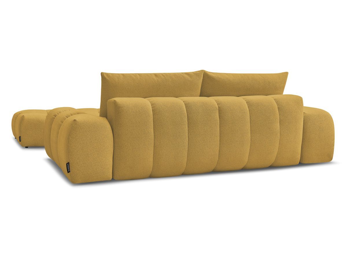 Canapé droit fixe 3 places EVEREST tissu chiné avec pouf