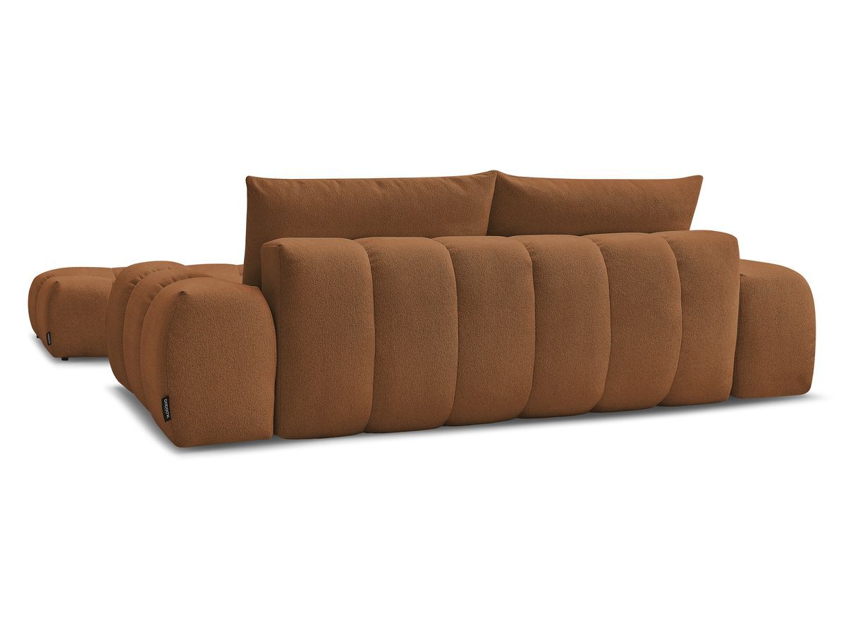 Canapé droit fixe 3 places EVEREST tissu chiné avec pouf