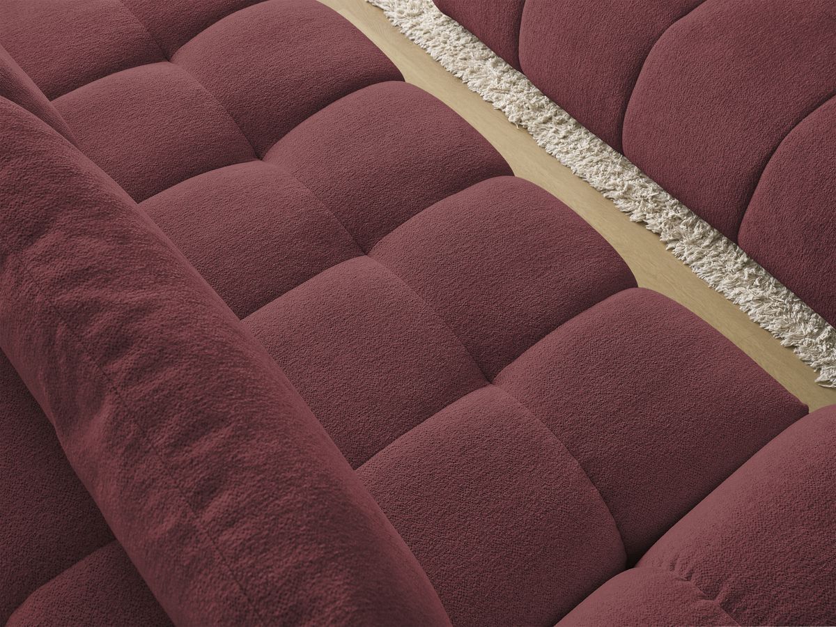 Canapé droit fixe 3 places EVEREST tissu chiné avec pouf
