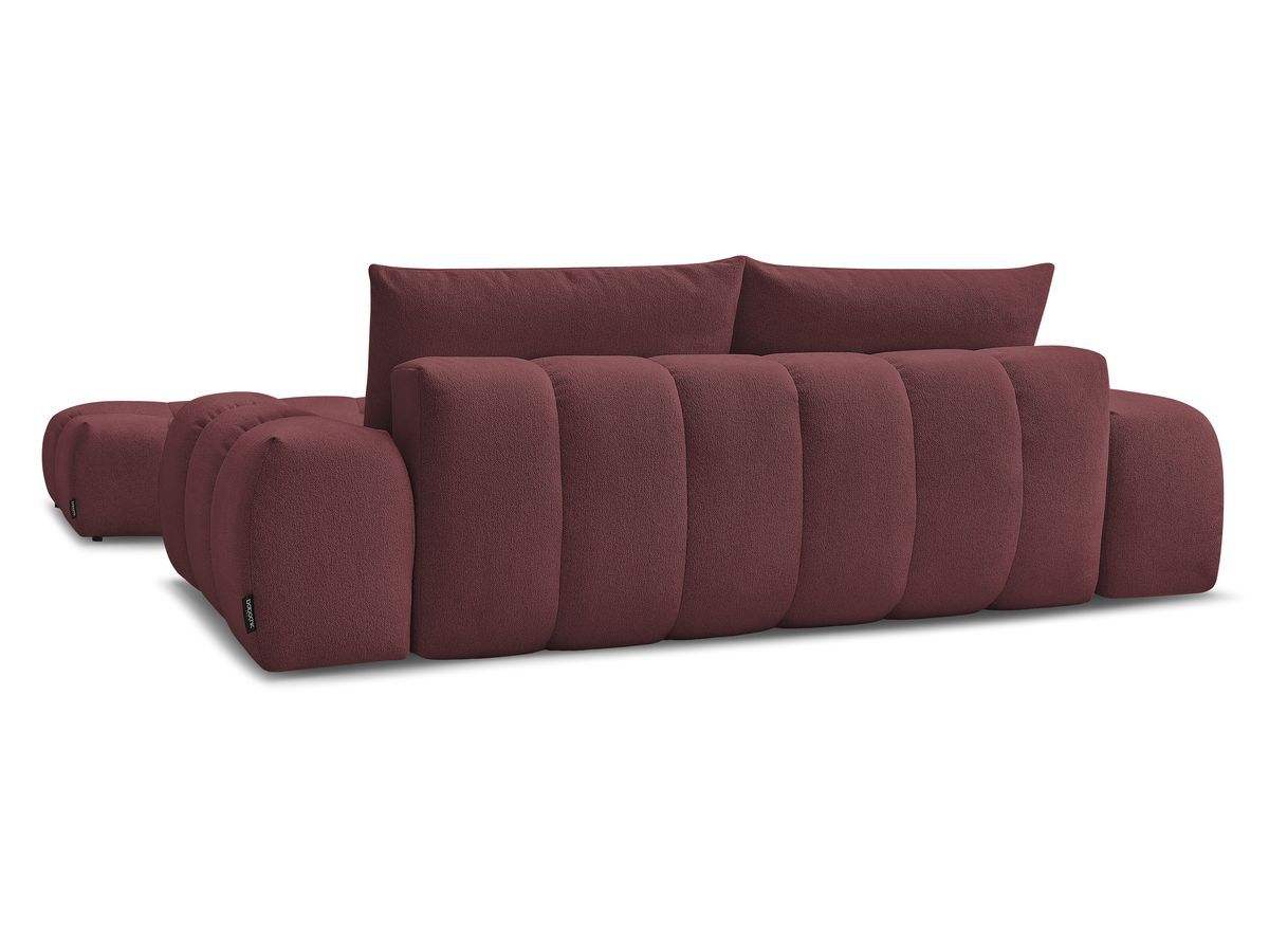 Canapé droit fixe 3 places EVEREST tissu chiné avec pouf