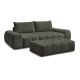 Canapé droit fixe 3 places EVEREST tissu chiné avec pouf