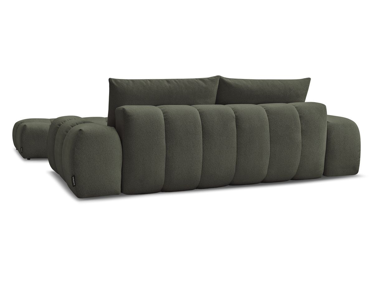 Canapé droit fixe 3 places EVEREST tissu chiné avec pouf