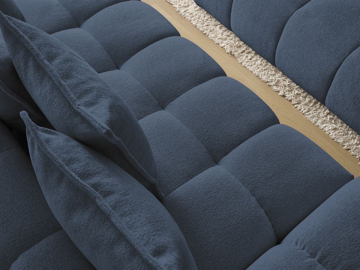 Canapé droit fixe 3 places EVEREST tissu chiné avec pouf