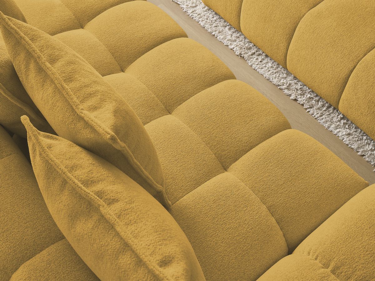 Canapé droit fixe 3 places EVEREST tissu chiné avec pouf