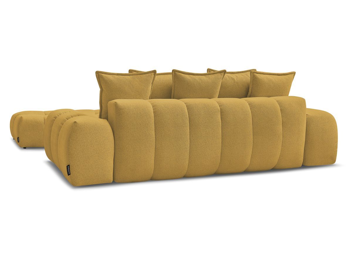 Canapé droit fixe 3 places EVEREST tissu chiné avec pouf