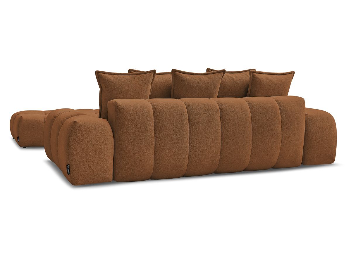 Canapé droit fixe 3 places EVEREST tissu chiné avec pouf