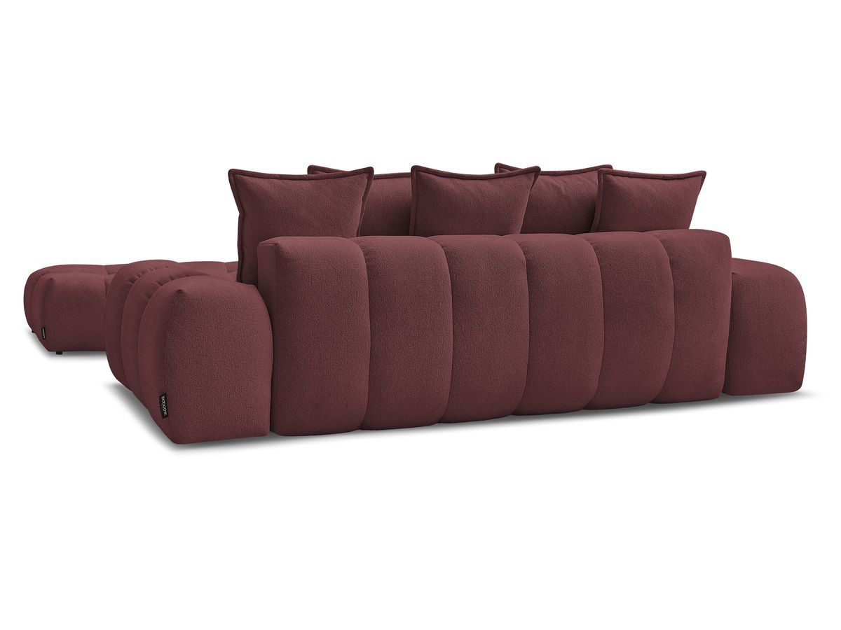 Canapé droit fixe 3 places EVEREST tissu chiné avec pouf