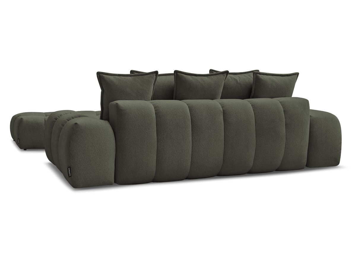 Canapé droit fixe 3 places EVEREST tissu chiné avec pouf
