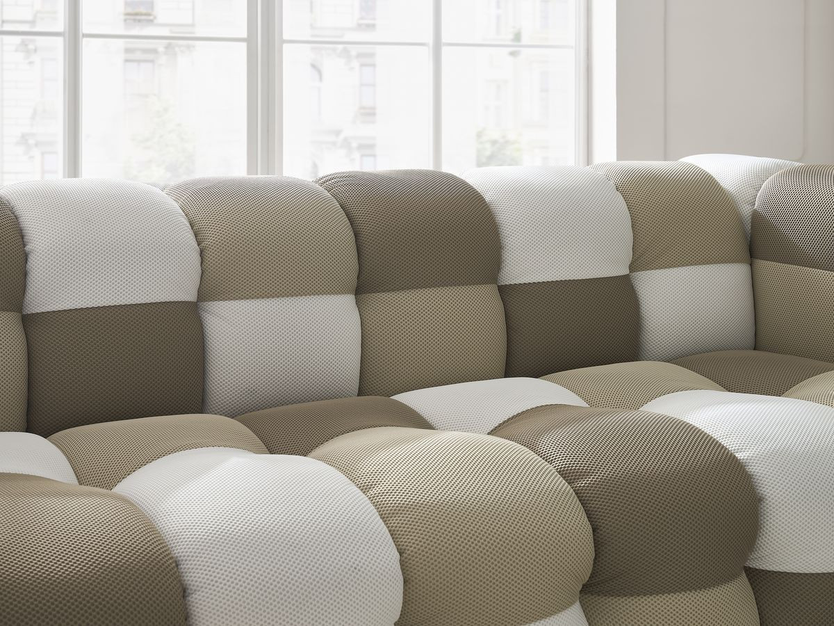 Canapé droit fixe 3 places CLOUD Édition limitée tissu mesh