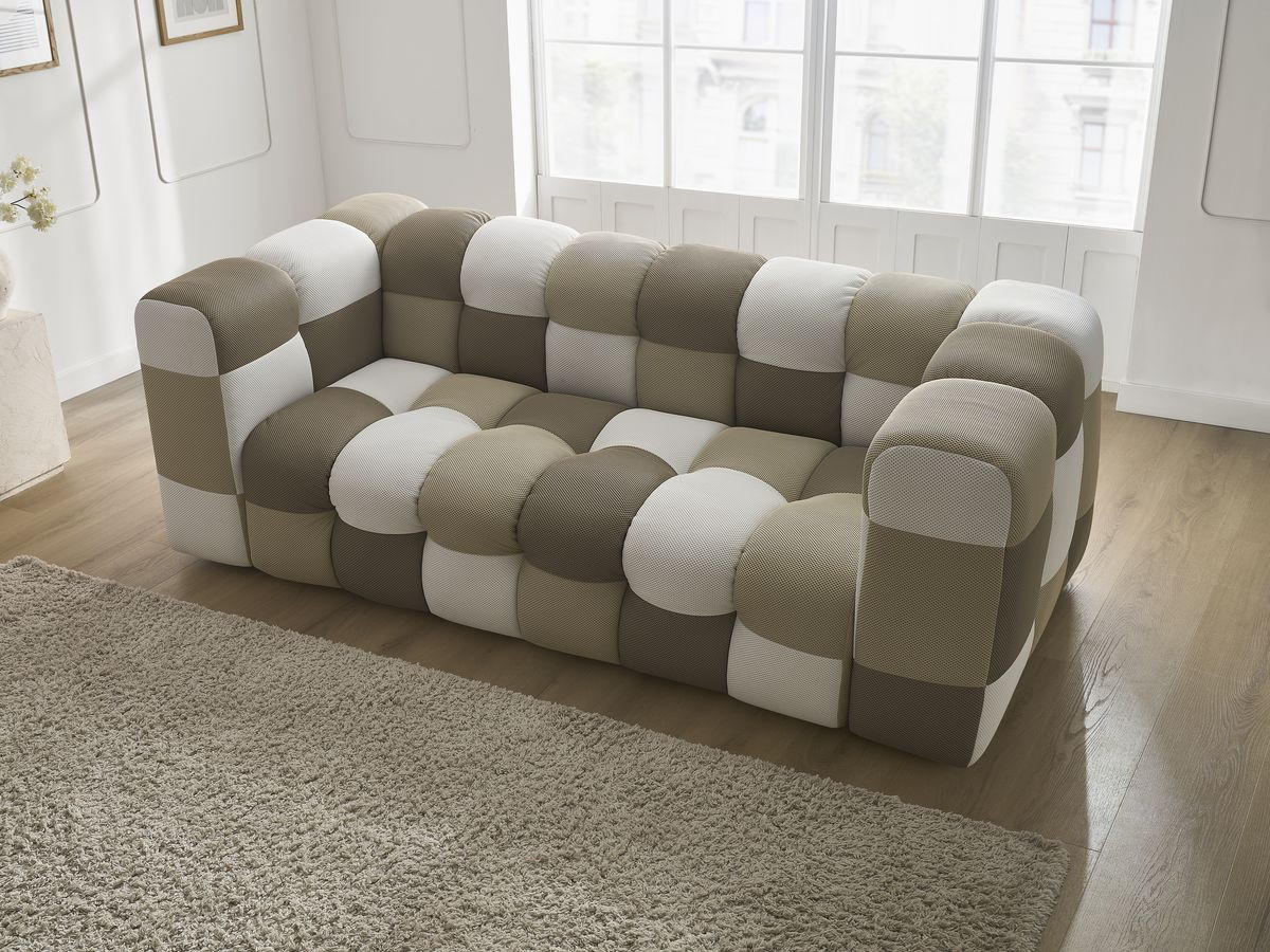 Canapé droit fixe 3 places CLOUD Édition limitée tissu mesh