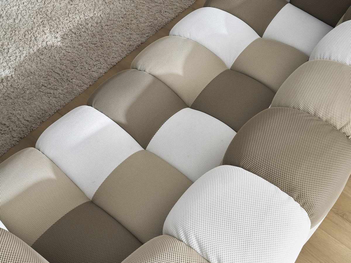Canapé droit fixe 3 places CLOUD Édition limitée tissu mesh