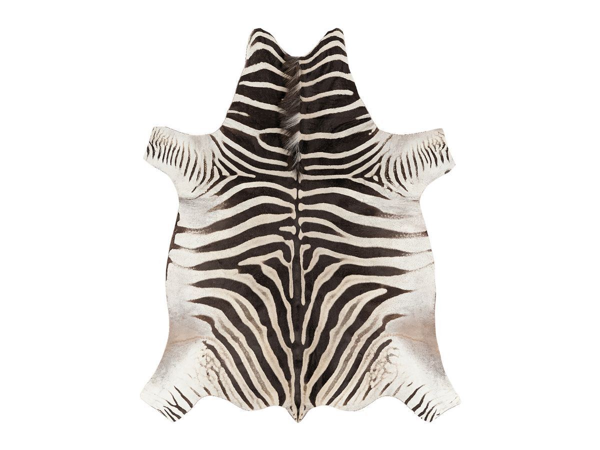 ZELIE vloerkleed met dierenhuideffect en zebramotief