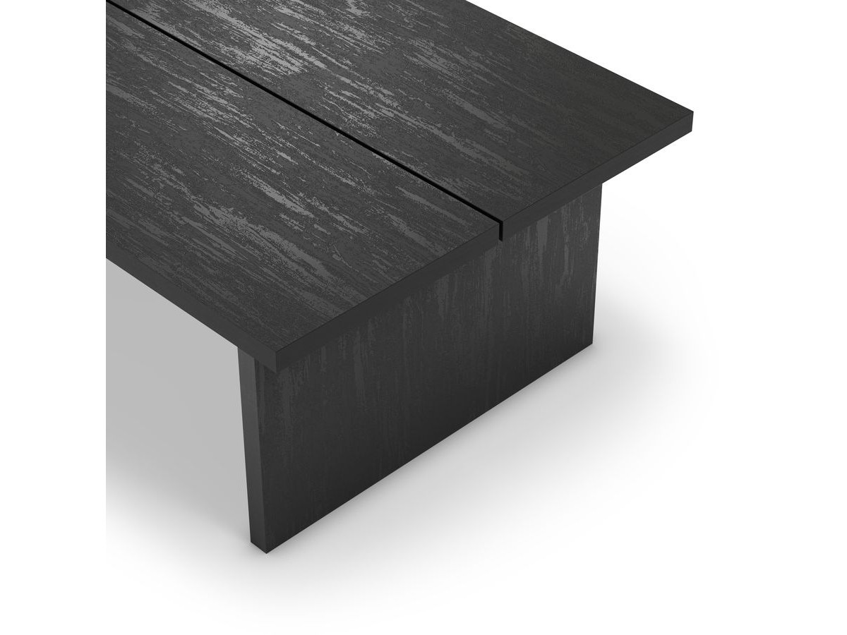 Table basse 120 cm LOANA effet bois noir — vue 5