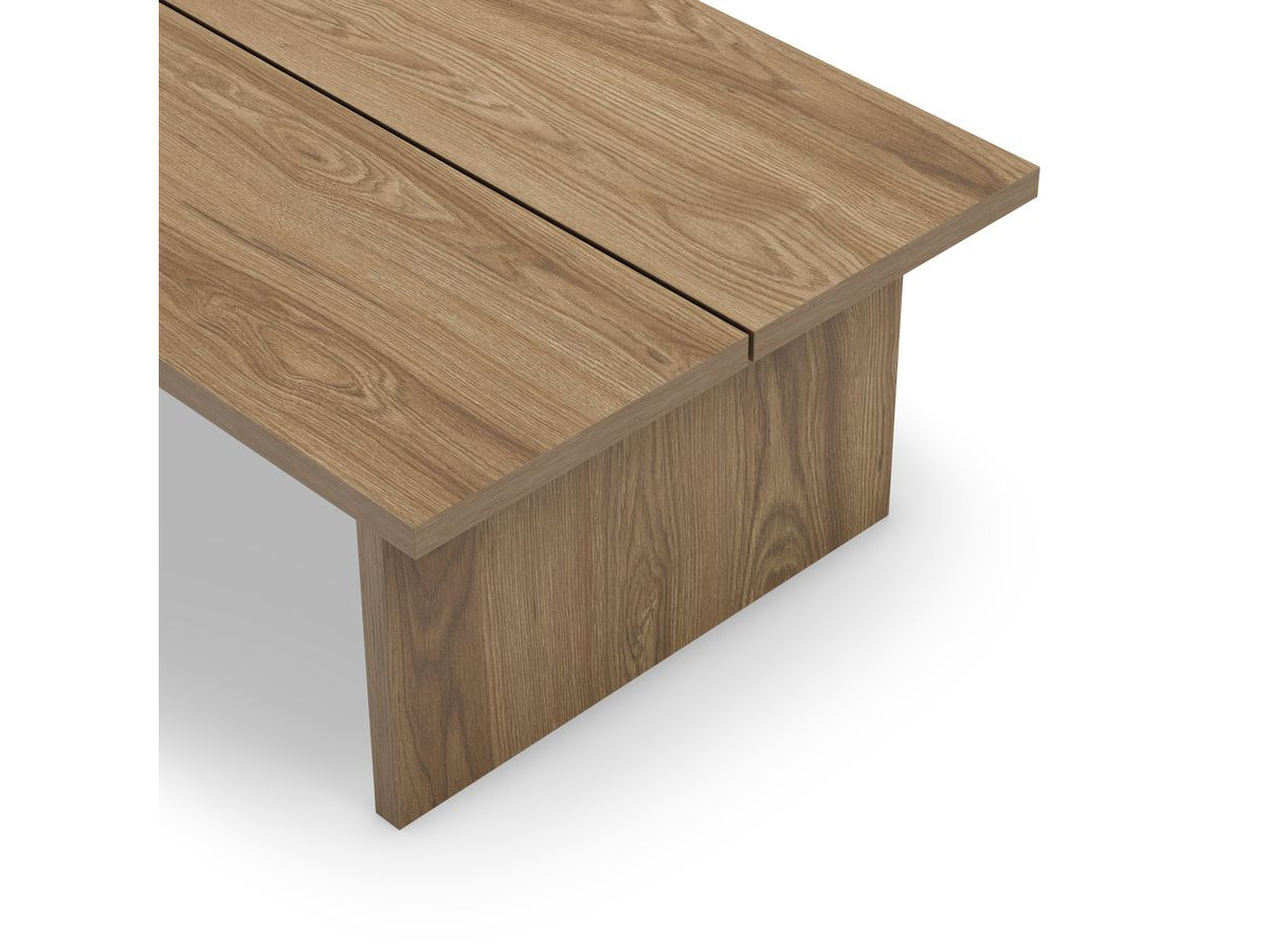 Table basse 120 cm LOANA effet bois marron foncé — vue 4