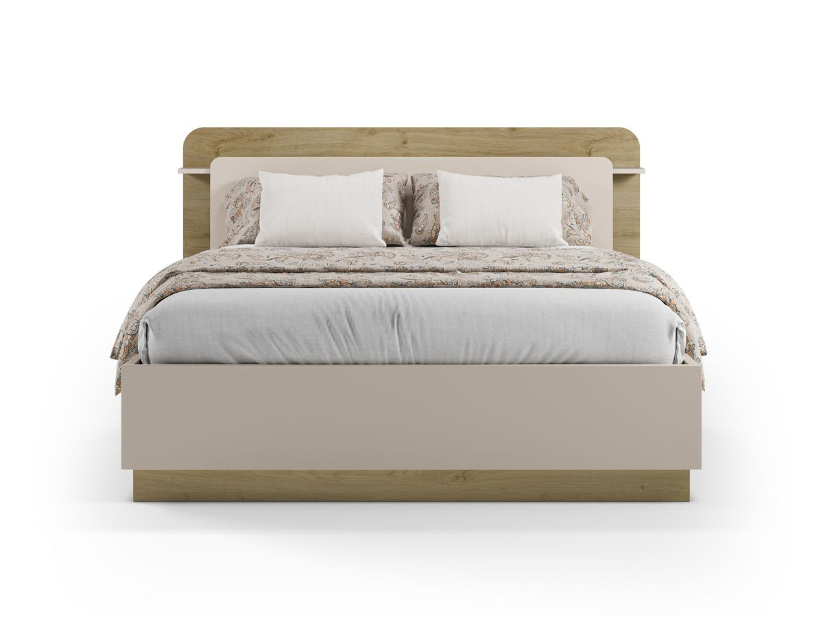 LILA opbergbed met eiken en crème effect