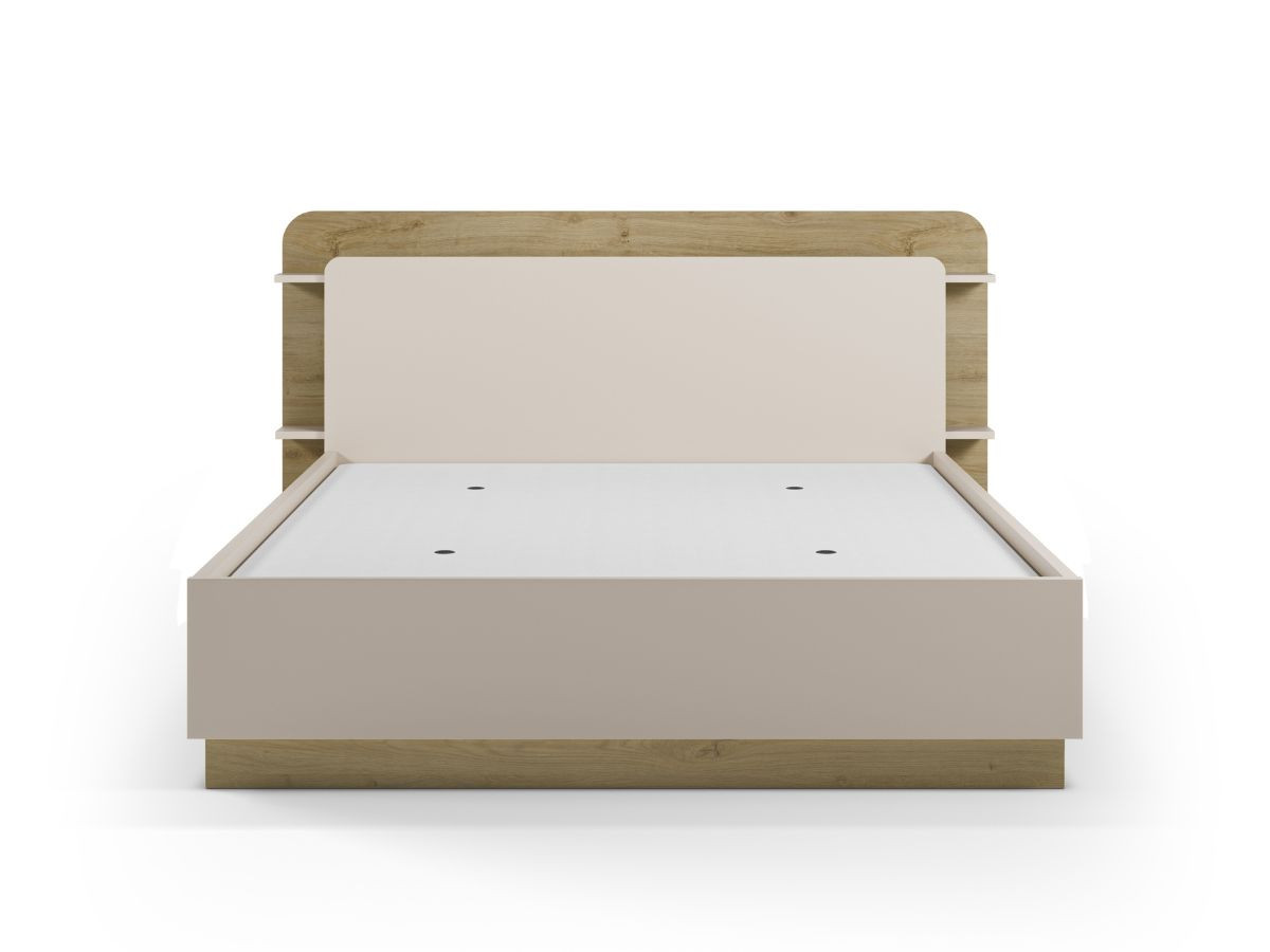 LILA opbergbed met eiken en crème effect
