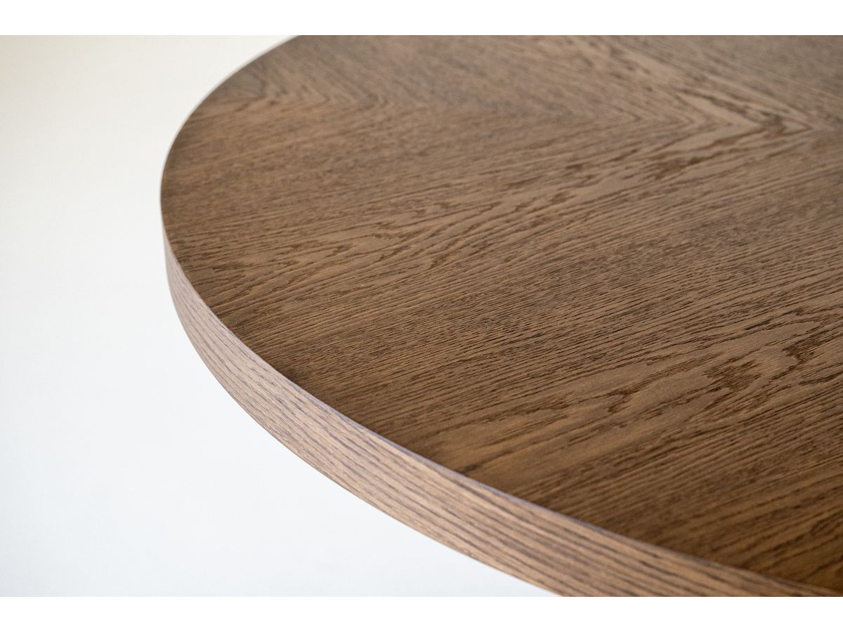 SUGITON set met ronde eettafel uitschuifbaar van 130 tot 180 cm + 4 BASTIDE stoelen in massief eiken fineer
