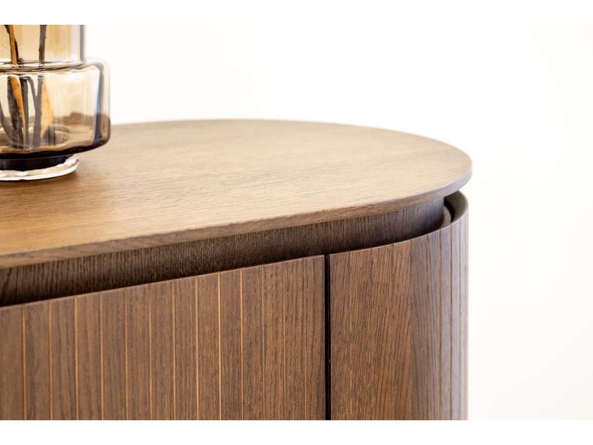 SORMIOU set met 180 cm dressoir + 180 cm tv-meubel in massief eiken fineer