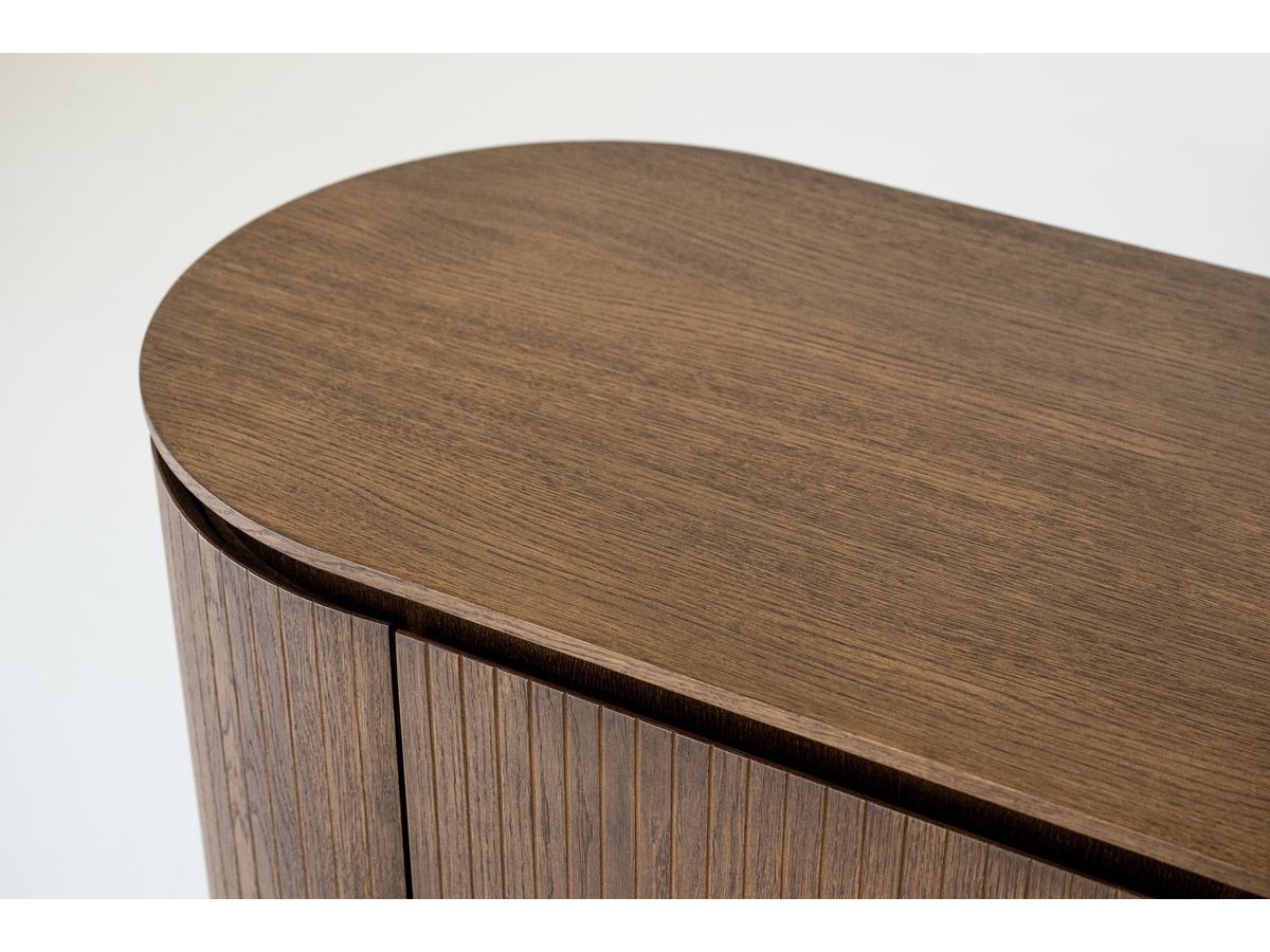 SORMIOU set met 180 cm dressoir + 180 cm tv-meubel in massief eiken fineer