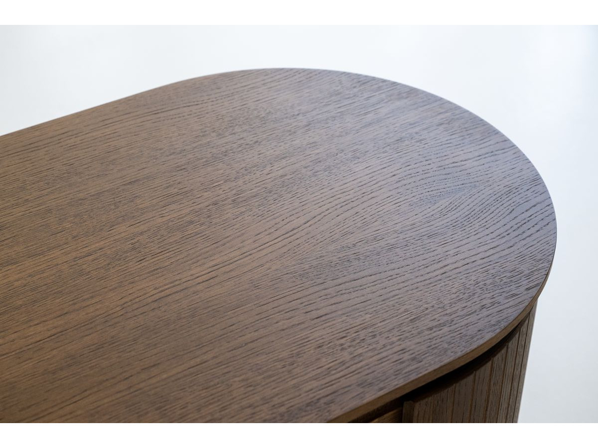 SORMIOU set met 180 cm dressoir + 180 cm tv-meubel in massief eiken fineer