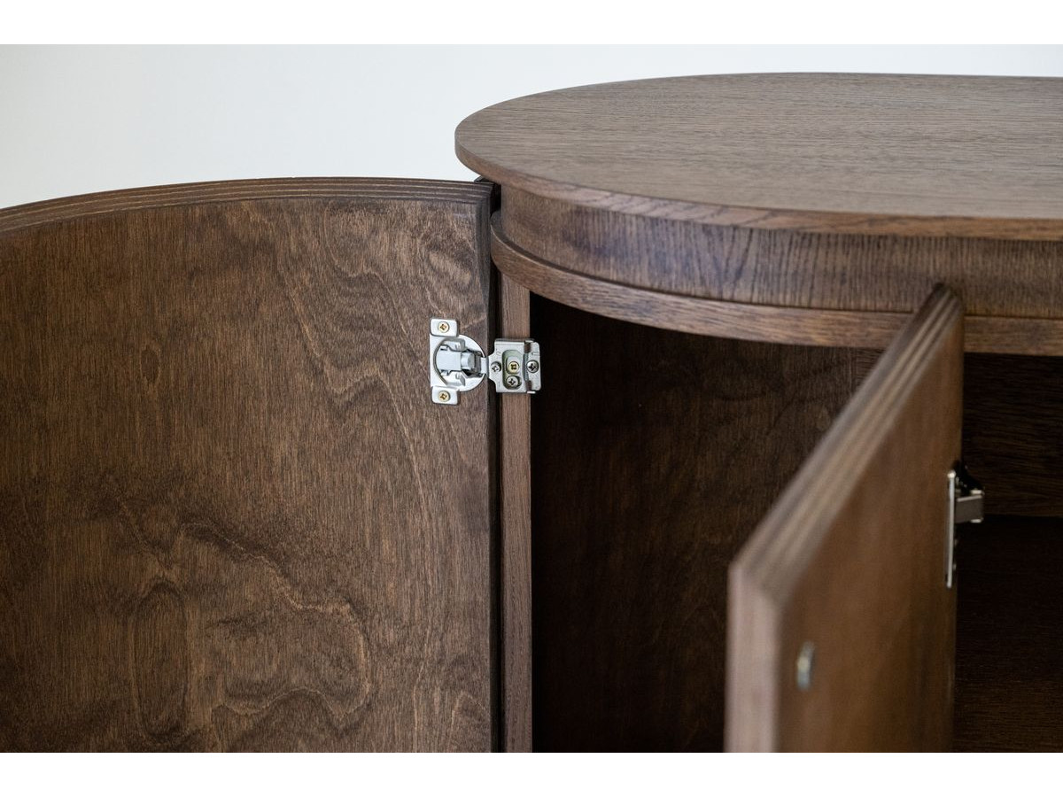 SORMIOU set met 180 cm dressoir + 180 cm tv-meubel in massief eiken fineer