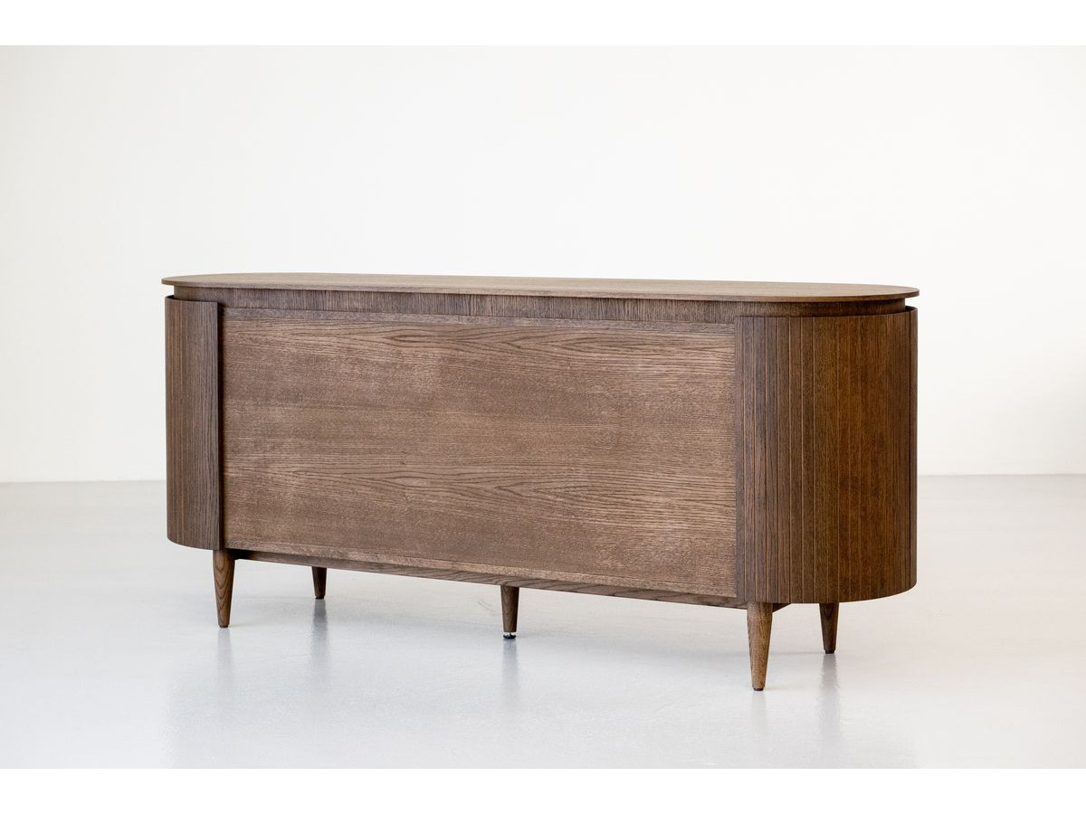 SORMIOU set met 180 cm dressoir + 180 cm tv-meubel in massief eiken fineer