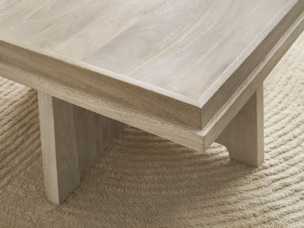 ALBA 75 cm vierkante salontafel in massief mangohout