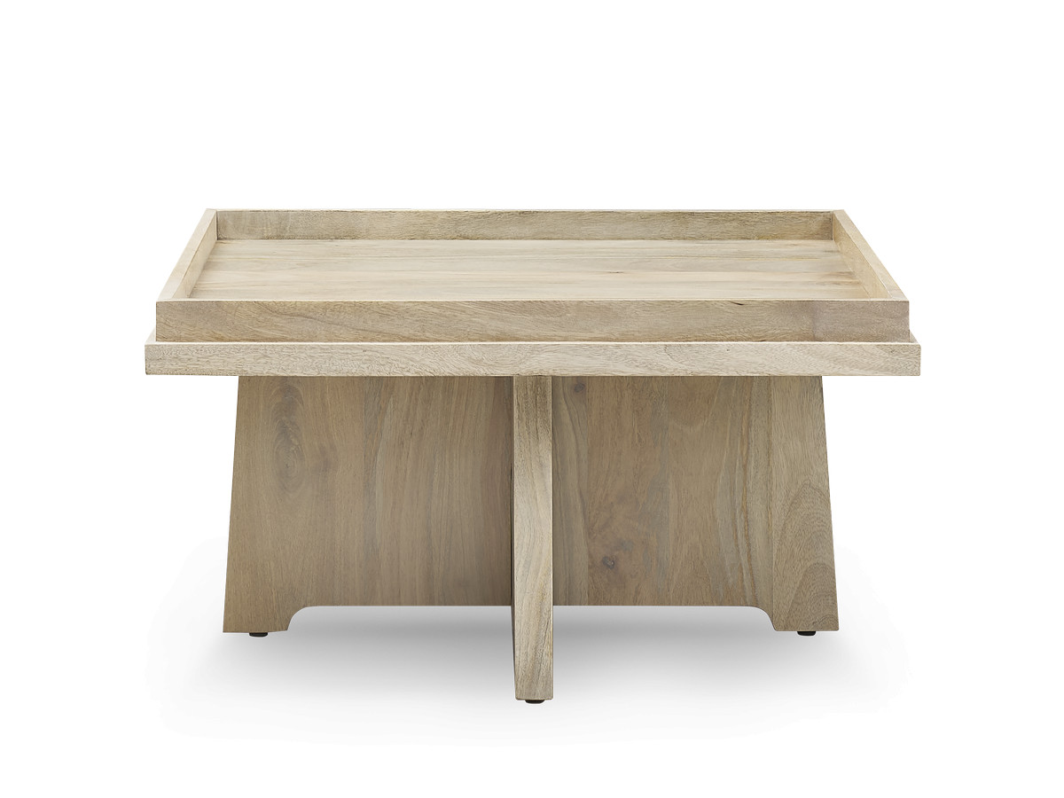 ALBA 75 cm vierkante salontafel in massief mangohout