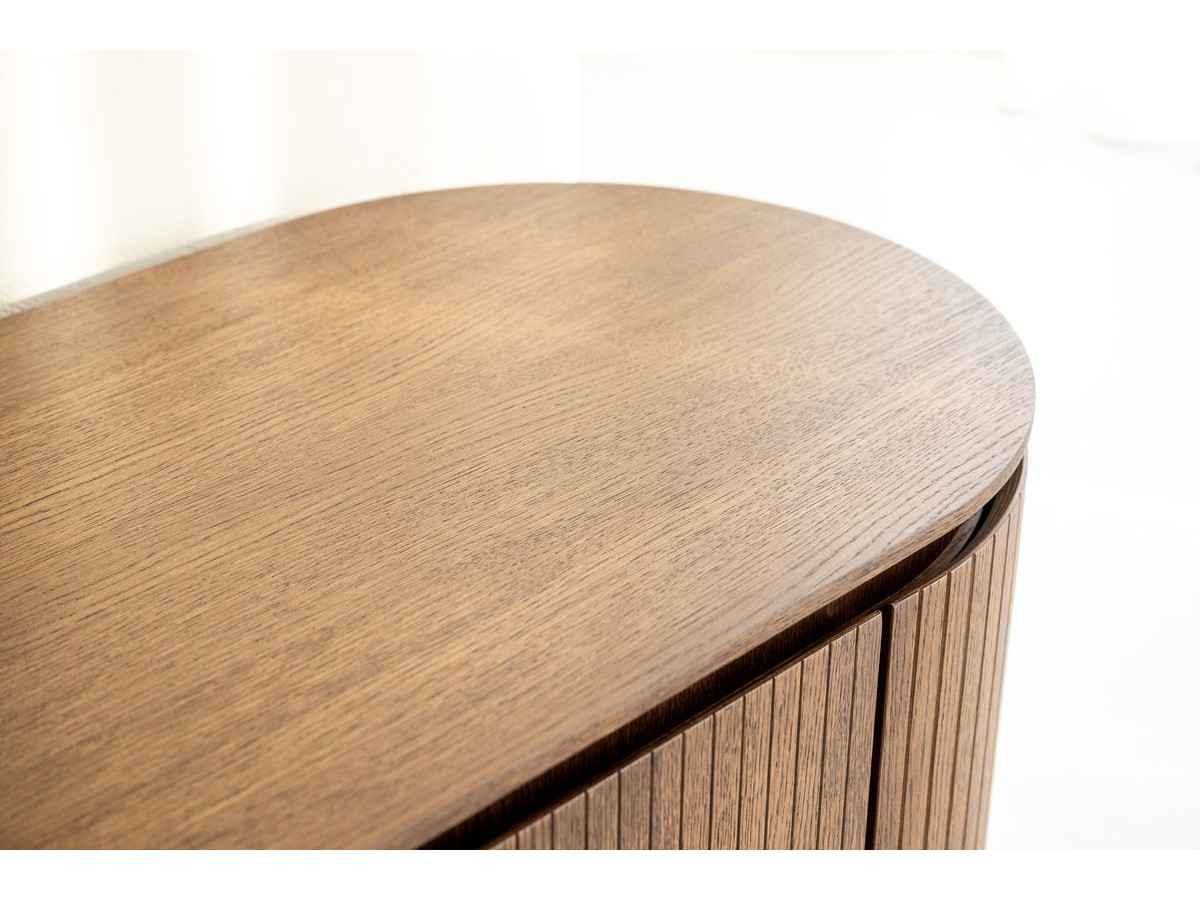 SORMIOU set met 180 cm dressoir + 180 cm tv-meubel in massief eiken fineer
