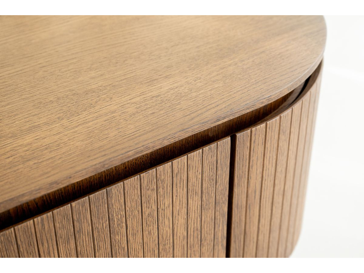 SORMIOU set met 180 cm dressoir + 180 cm tv-meubel in massief eiken fineer