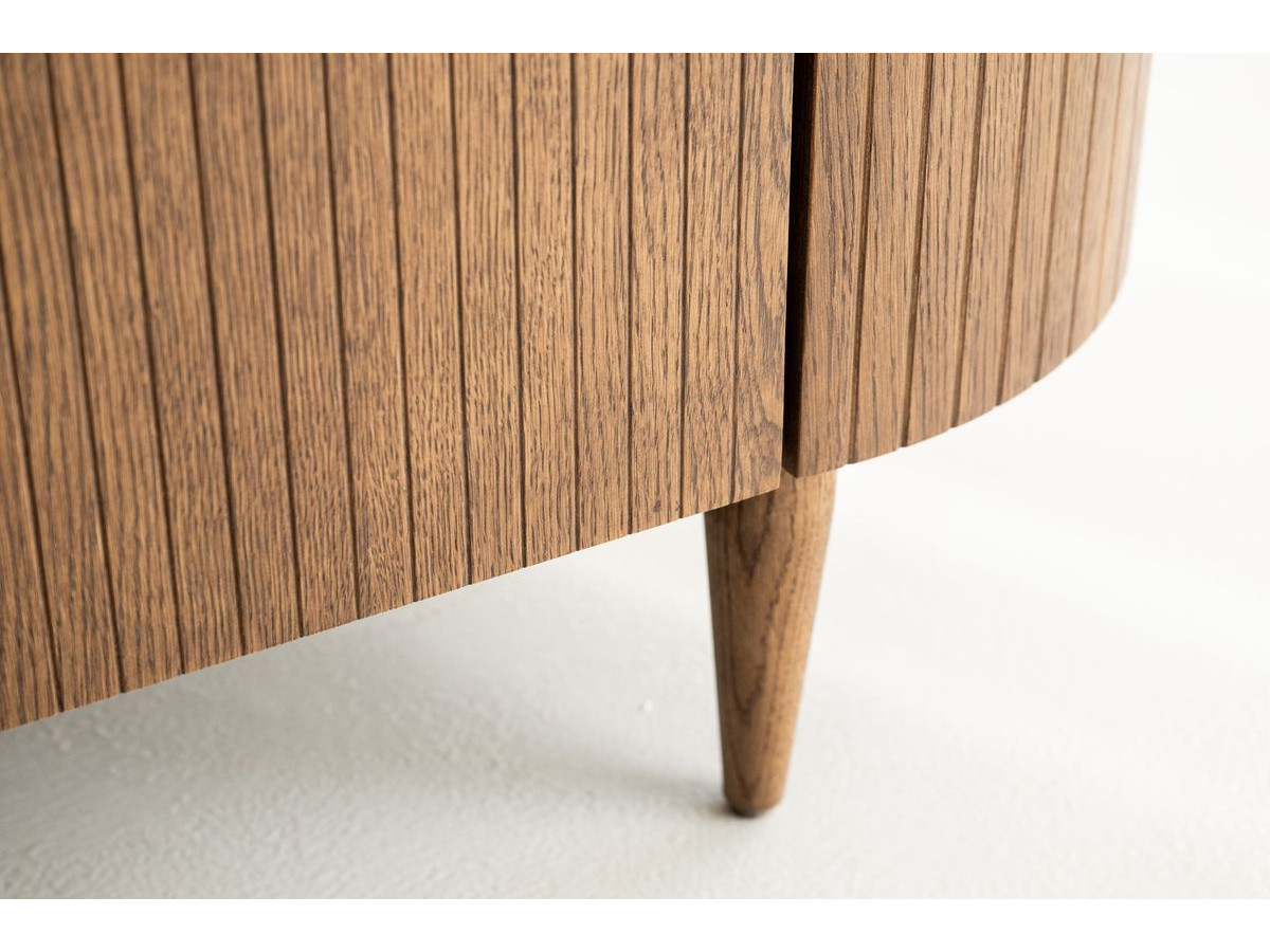 SORMIOU set met 180 cm dressoir + 180 cm tv-meubel in massief eiken fineer