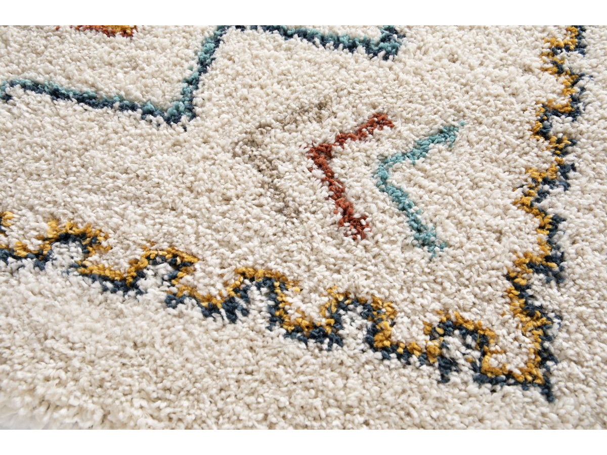 MIRA langpolig vloerkleed met Berbermotief