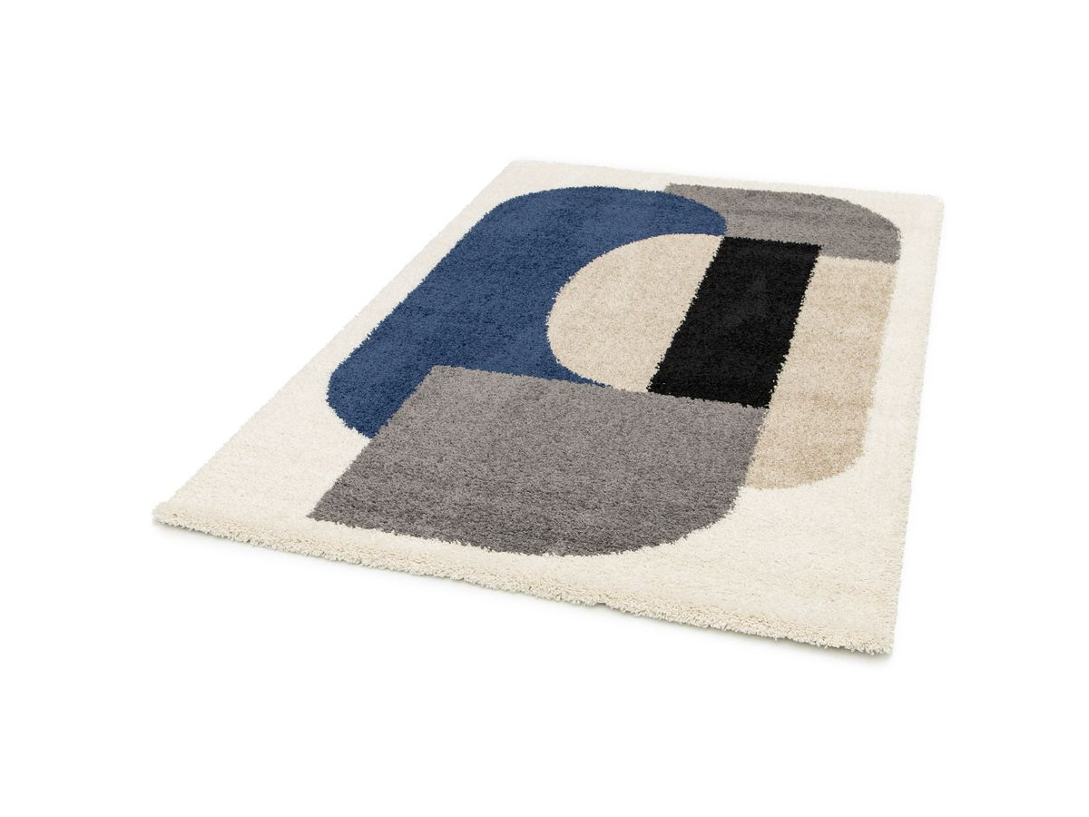 Tapis shaggy EZIO motif abstrait gris — vue 5