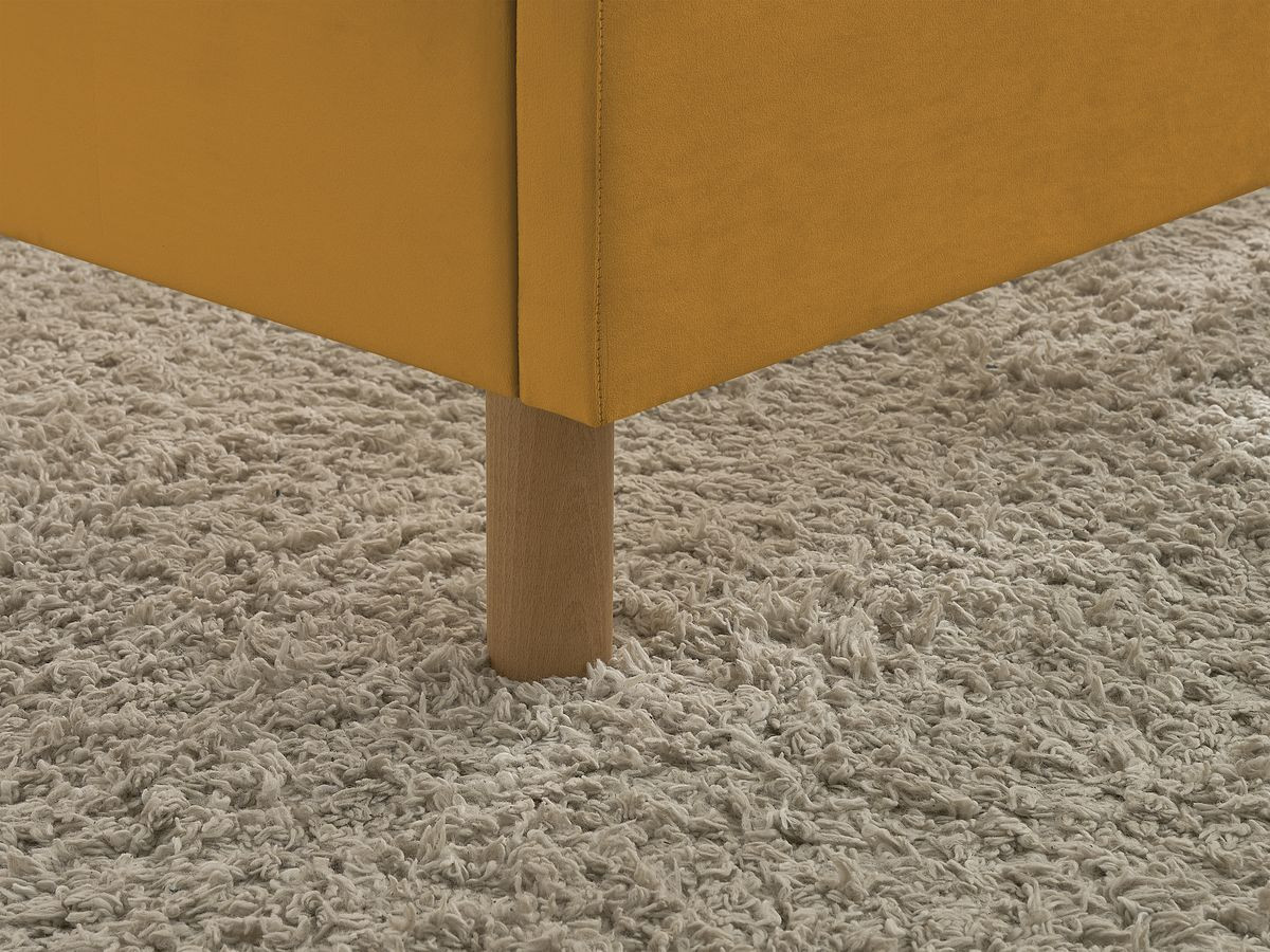CASSIOPEE bed in fluwelen stof met massieve lattenbodem