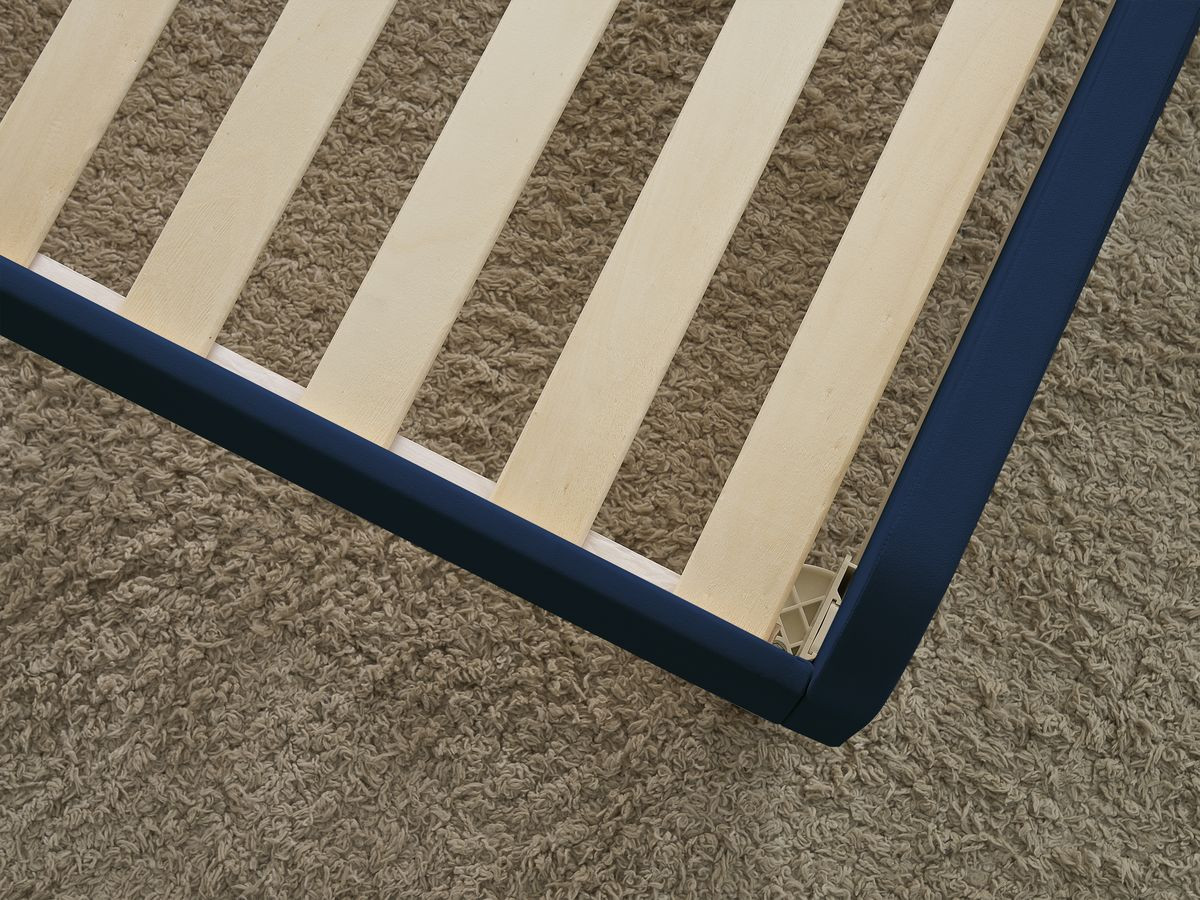CASSIOPEE bed in fluwelen stof met massieve lattenbodem