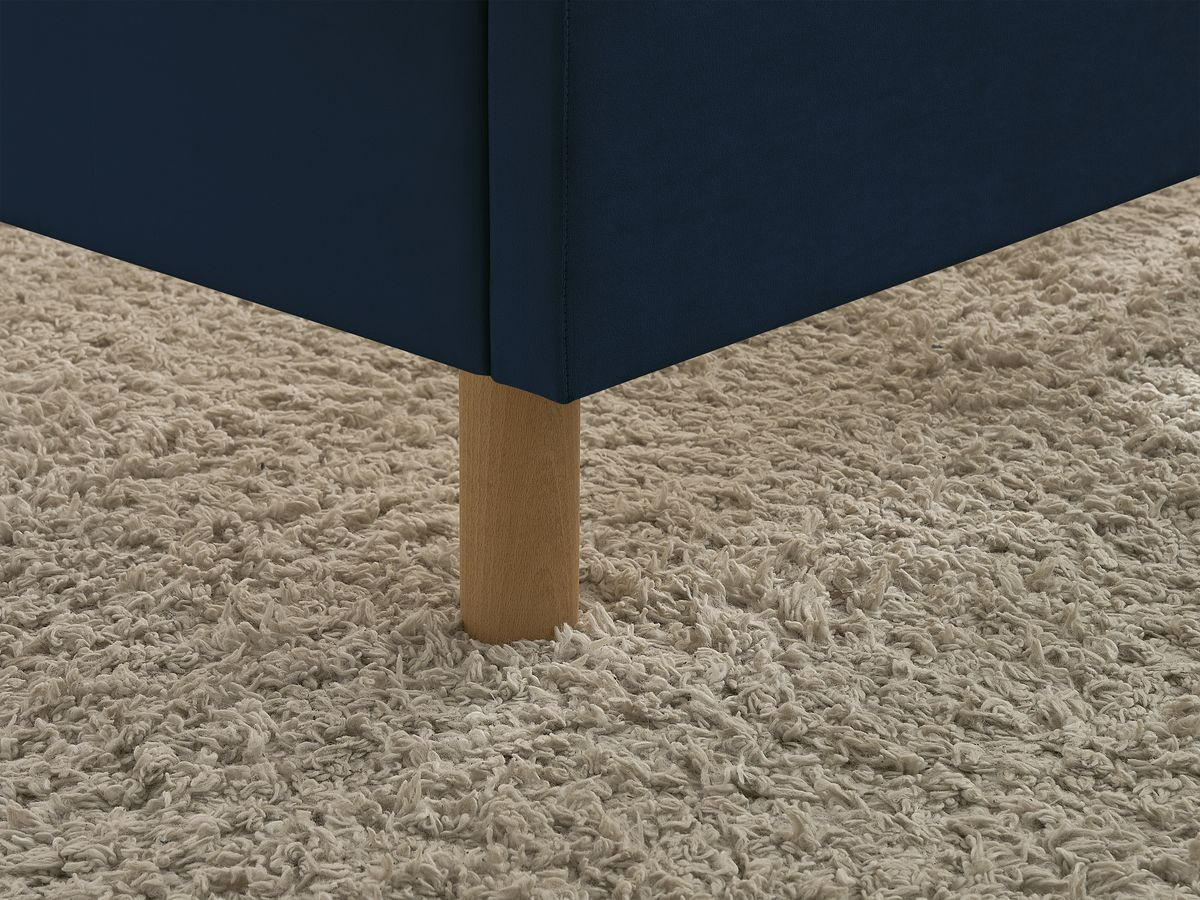 CASSIOPEE bed in fluwelen stof met massieve lattenbodem