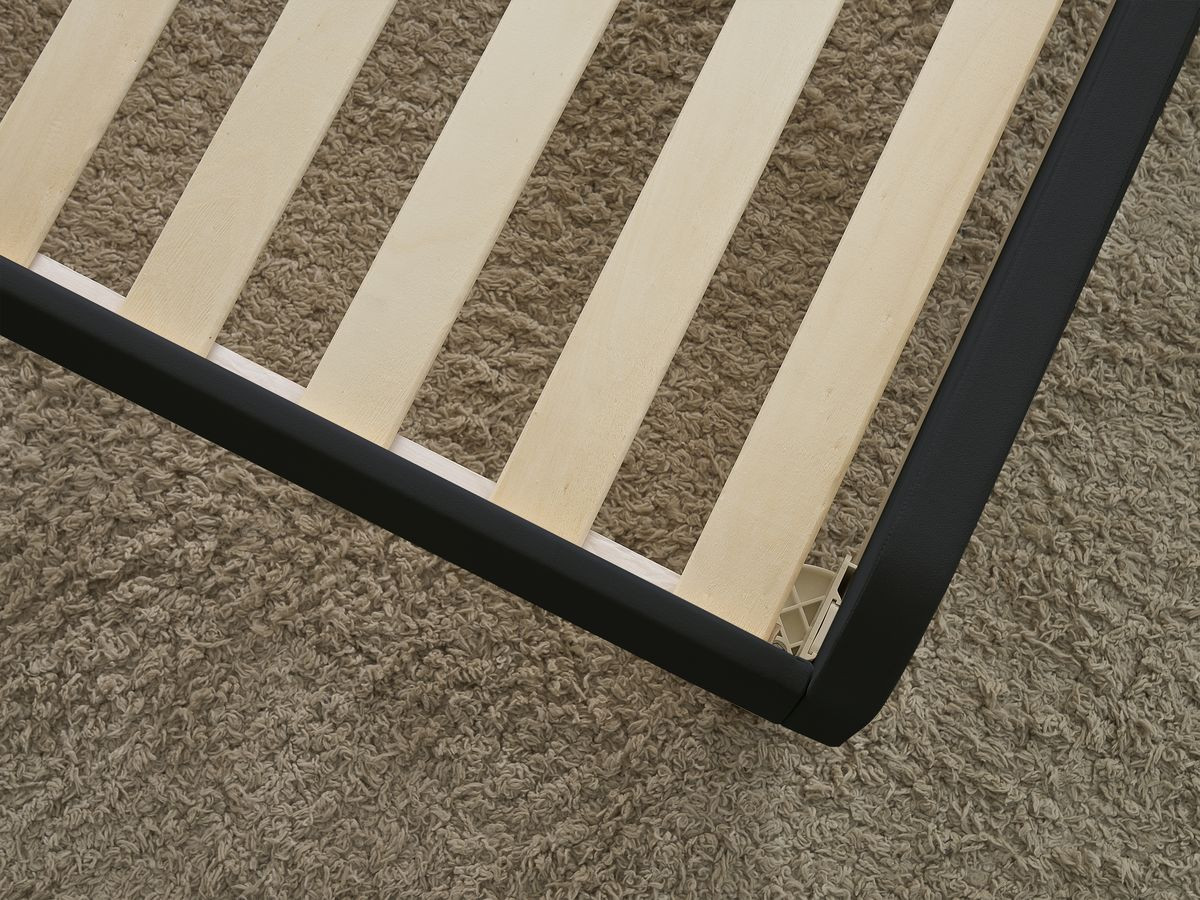 CASSIOPEE bed in fluwelen stof met massieve lattenbodem