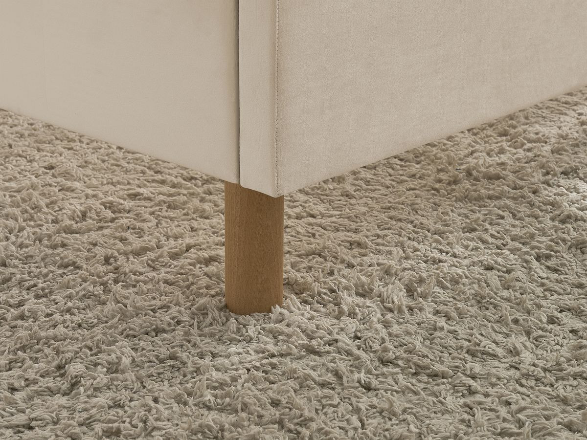 CASSIOPEE bed in fluwelen stof met massieve lattenbodem