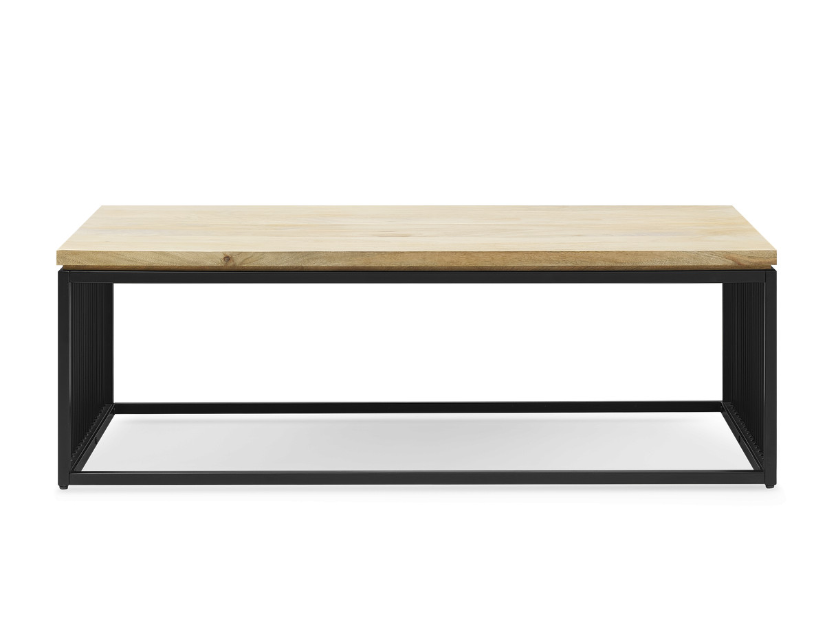 MARTIN rechthoekige salontafel 120 cm massief mangohout en metaal