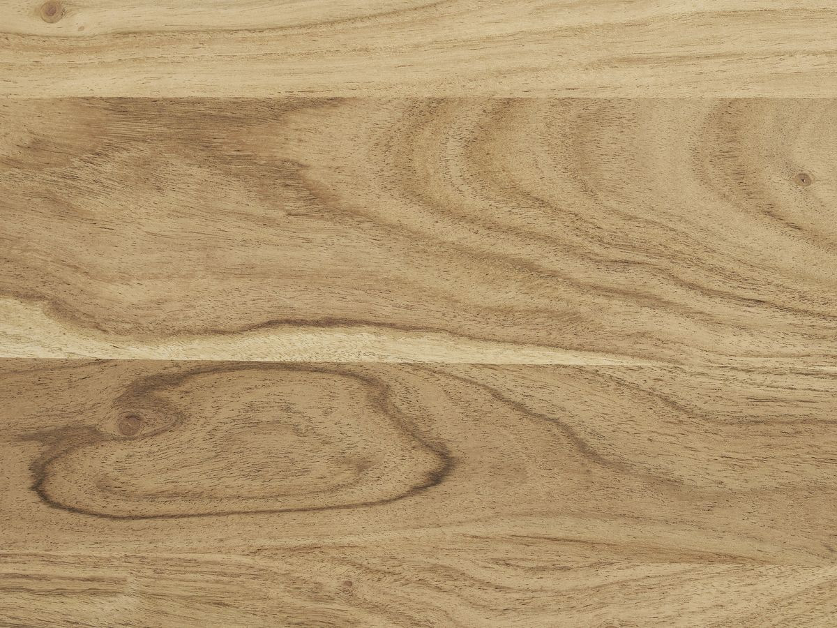 Table basse ronde D.60 cm MARTIN bois massif de manguier et métal