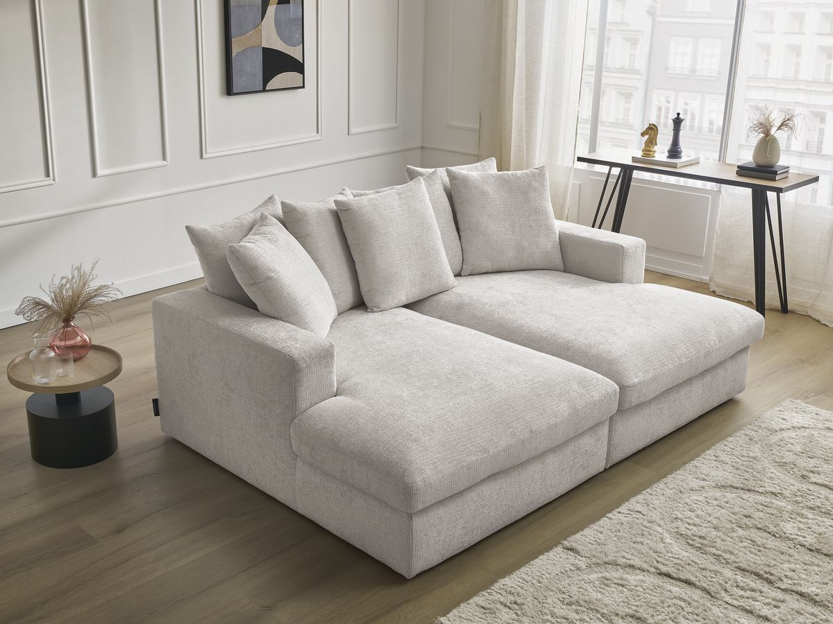 SIMEON vaste 3-zits rechte bank met diepe zit