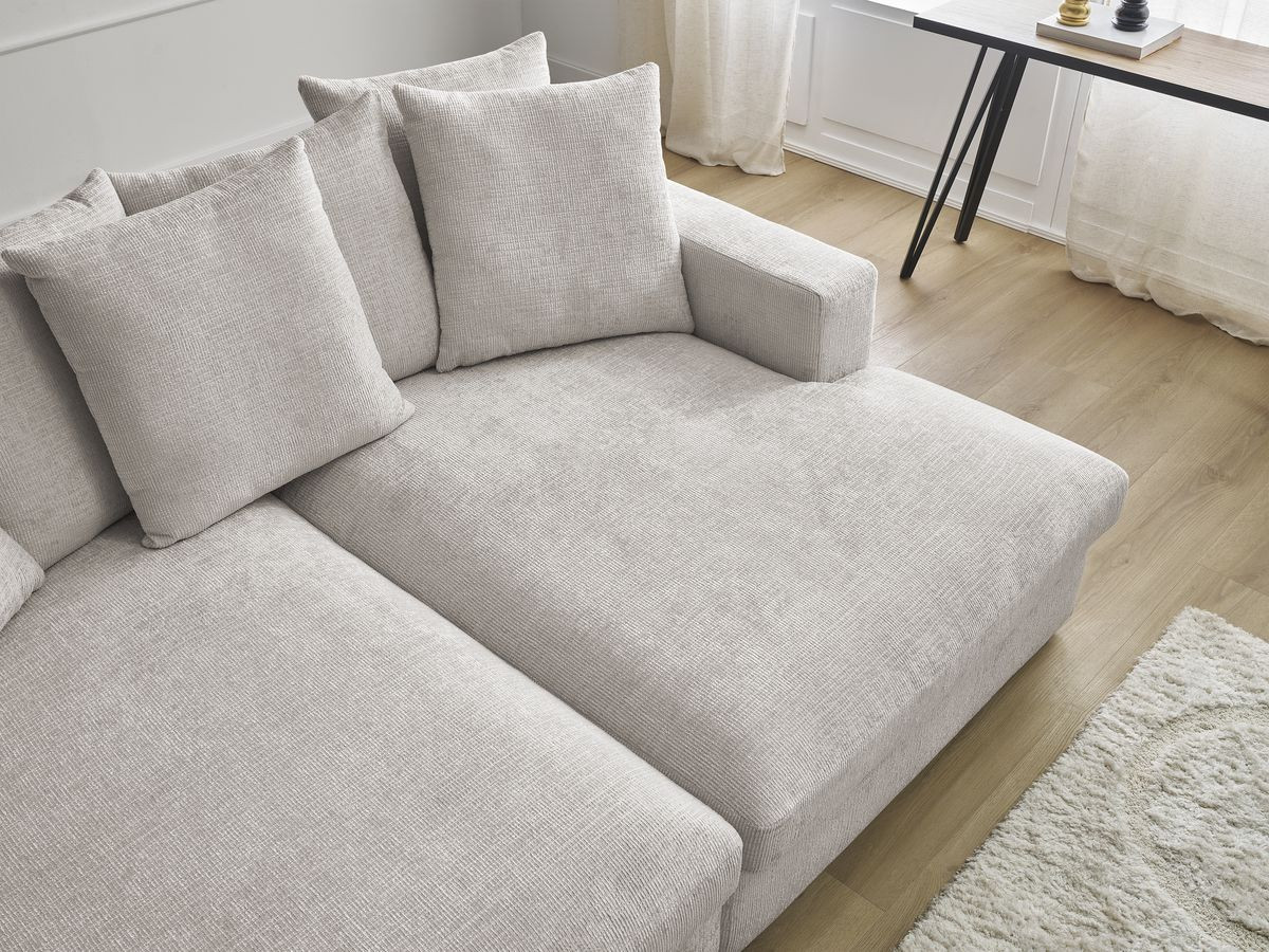 SIMEON vaste 3-zits rechte bank met diepe zit