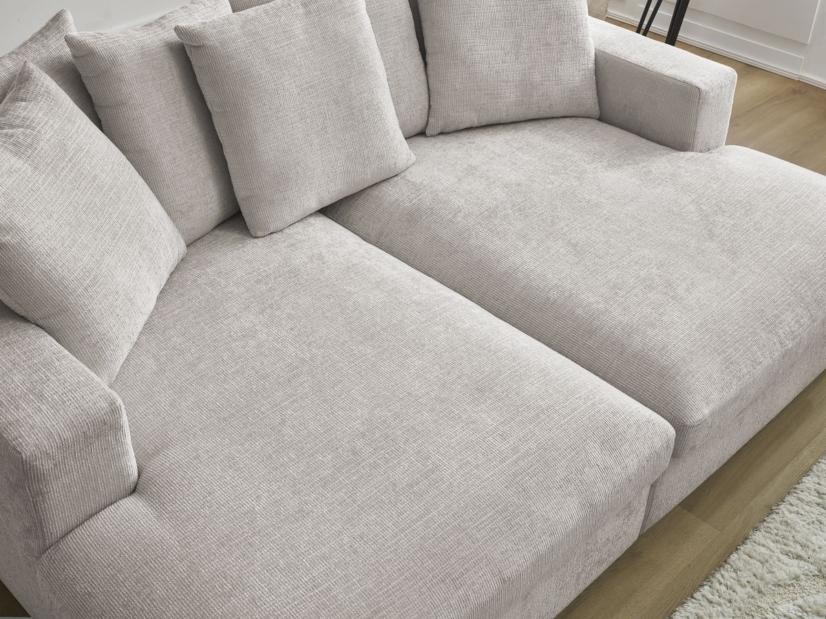 SIMEON vaste 3-zits rechte bank met diepe zit