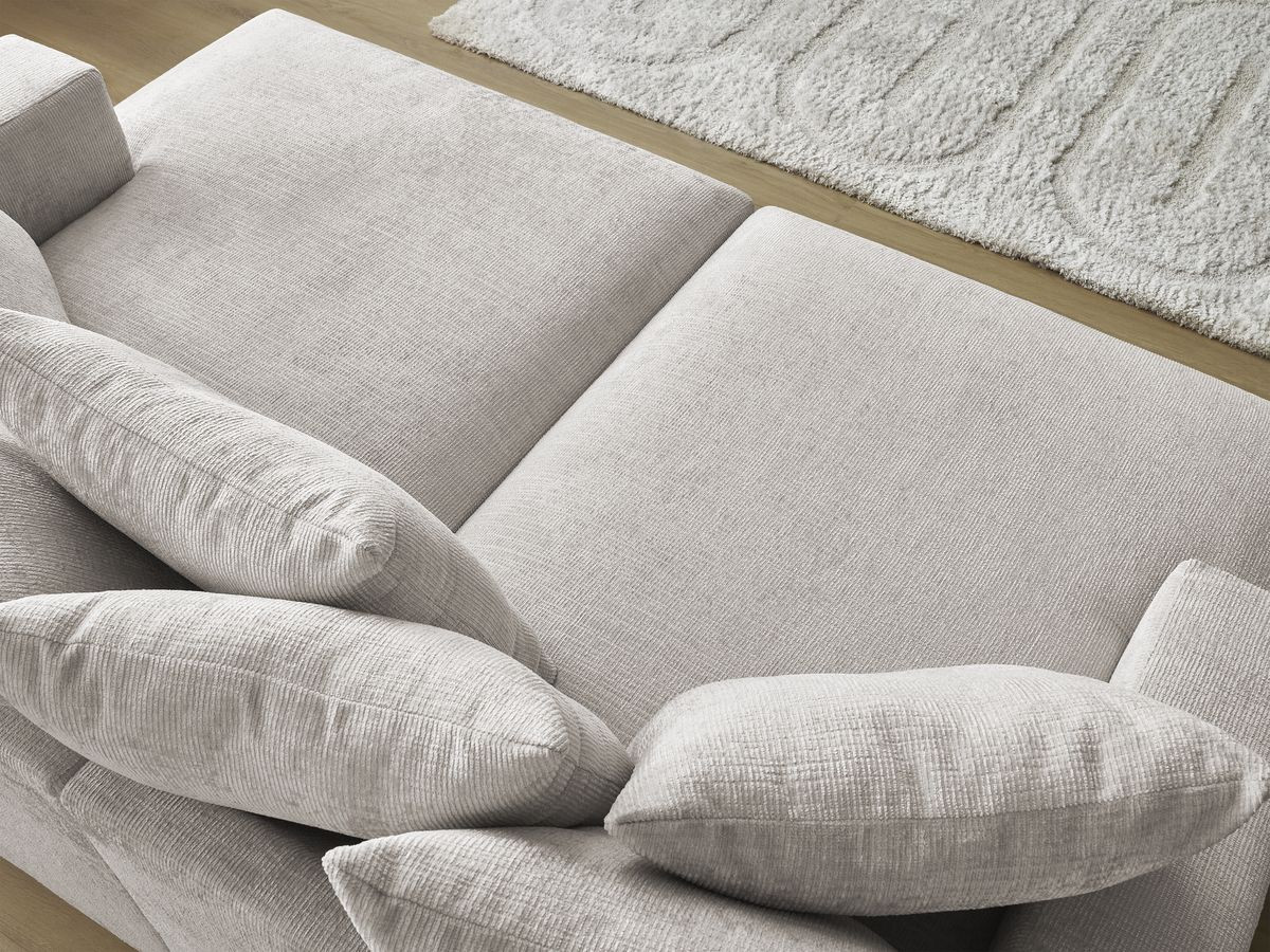 SIMEON vaste 3-zits rechte bank met diepe zit