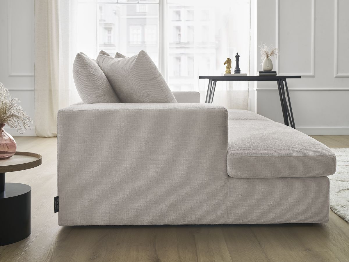 SIMEON vaste 3-zits rechte bank met diepe zit